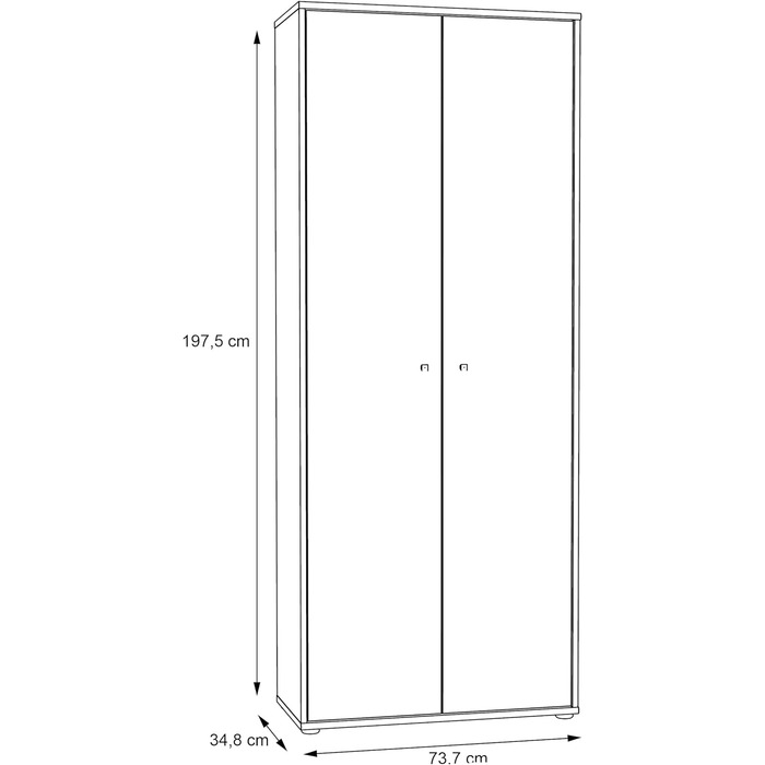 Полиця для нової кімнати Книжкова шафа Sonoma Oak Modern - 73.7x85.5x34.8 см (ШxВxГ) - Шафа з полицею - Albus.Seventeen Кабінет Вітальня (82- Кабінет)