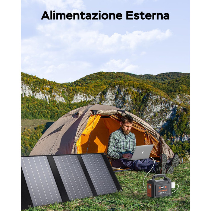 Сонячні генератори для електростанції MARBERO 150 Вт Акумулятор для кемпінгу 98 Втгод з розеткою 220 В, роз'ємами постійного струму, USB-портами, світлодіодом для CPAP на відкритому повітрі, кемпінгу, подорожей, полювання, затемнення