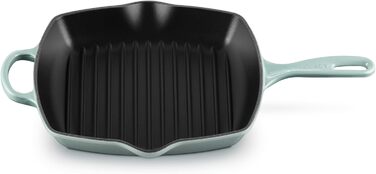 Гриль Le Creuset з чавуну, емальований, квадратний, 26 см, колір Морська сіль