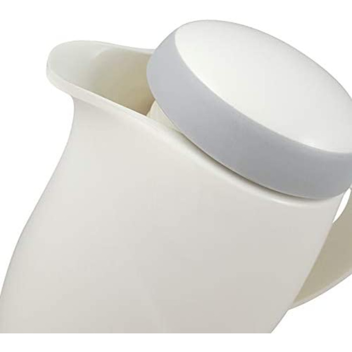 Термос Helios Wave, 1,5 л, пластик, білий, з кришкою-гвинтом, придатний для миття в посудомийній машині