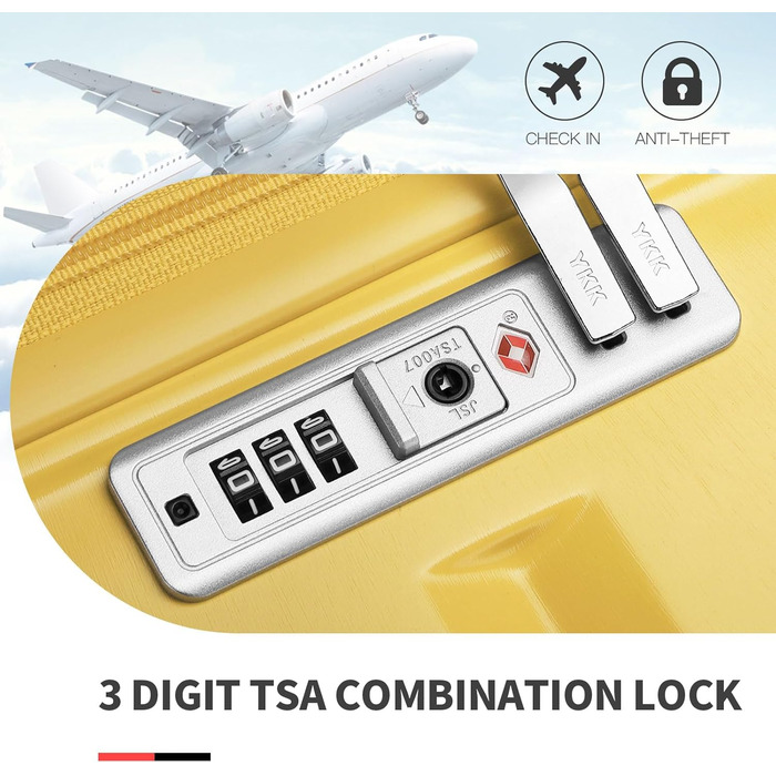 Набір валіз KONO 2 в 1: велика валіза 62 см + косметичка (білий)