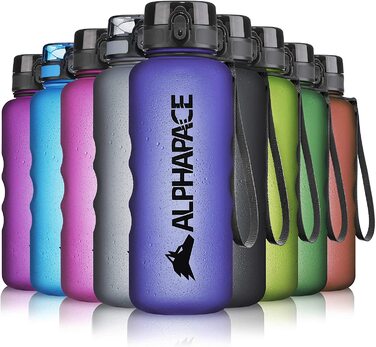 Пляшка для пиття ALPHAPACE об'ємом 500 мл, 650 мл, 1000 мл, 1500 мл, герметична пляшка для води, пляшка без бісфенолу А для занять спортом, їзди на велосипеді тощо