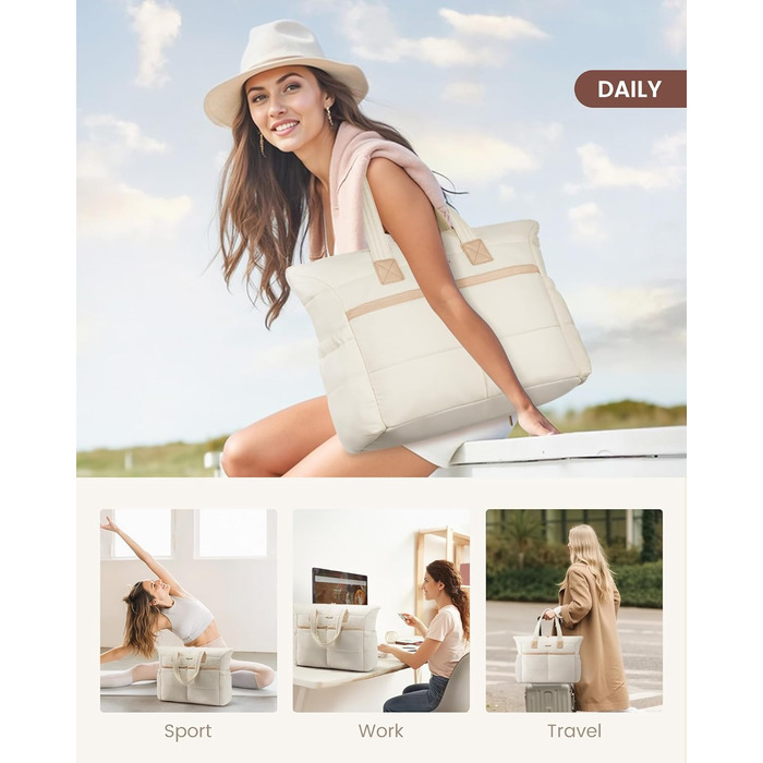 Сумка для ноутбука LOVEVOOK 15.6 дюймів, жіноча, містка, водонепроникна, для роботи, навчання, подорожей