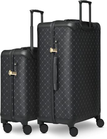 Набір валіз Lazarotti Palermo (S+L) 2 шт. | Чорний | 55 см + 79 см | TSA-замок, захист кутів, легкий гібридний матеріал