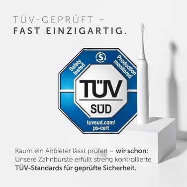 Електрична зубна щітка Wondersmile PRO - переможець тесту 2025 - 100 днів без ризику - сертифікована TÜV - 4 режими, акумулятор 60 днів, розумна насадка (Ultimate Black)