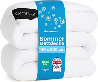 Ковдра DREAMWAY 200x220 см, 450 г/м², тепла зимова ковдра, для дітей, біла