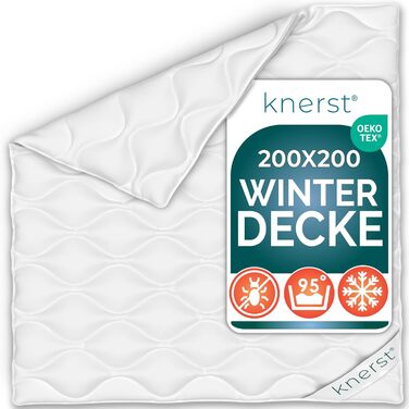 KNERST® PolarDream зимова ковдра - дихаюча та терморегулююча ковдра, 200x200 см. Сертифікат Ökotex, пральна.