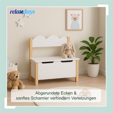 Дитяча лавочка Relaxdays з місцем для зберігання