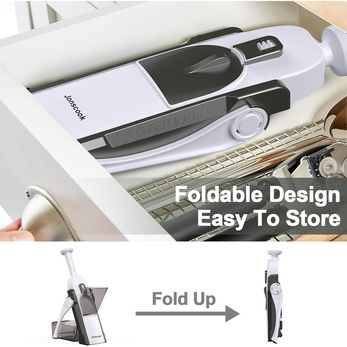 Набір для нарізання овочів 5-в-1: нарізувач, слайсер, набір для чищення, регулювання товщини 0,1-8 мм