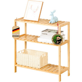 Стелаж бамбуковий Floordirekt Bambus Regal, 3 яруси, 66 x 60 x 26 см (Kansas)