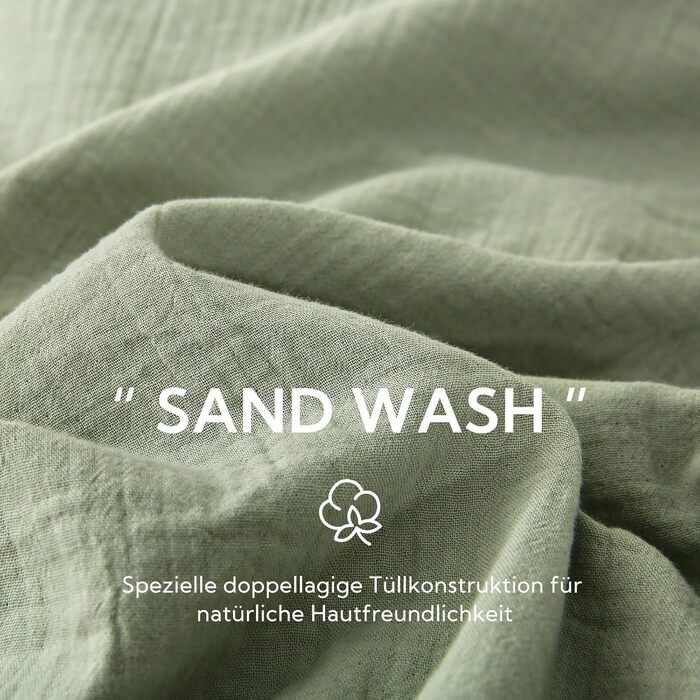 SOULFUL Комплект постільної білизни з мусліну 200x200, бавовна, 3 шт. (1x простирадло 200x200, 2x наволочки 80x80), Органічна білизна, колір лакричник, з блискавкою