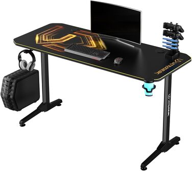 Ігровий стіл ULTRADESK FRAG V3 LED RGB - вміщує 2 монітори - сталева конструкція - 150x60 чорний