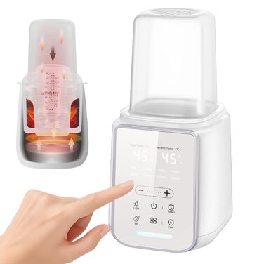 Підігрівач для пляшечок 8-в-1, дитячий підігрівач для грудного молока та сумішей, з інтелектуальним регулюванням температури для всіх пляшечок