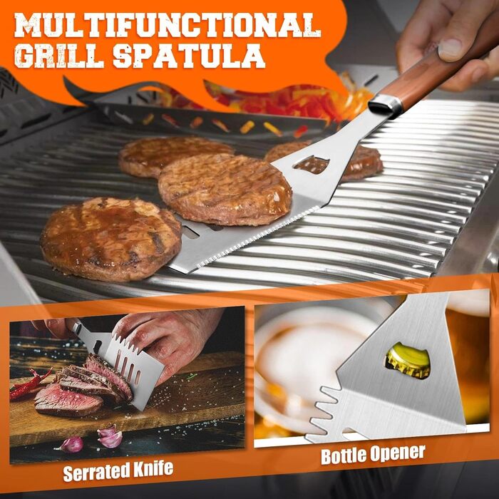 Набір гриля PURPLEBIRD 31 предмет: преміум аксесуари для барбекю з нержавіючої сталі для чоловіків та жінок з сумкою, килимком для гриля, для саду, кемпінгу та на день народження