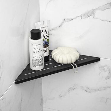 Поличка для душу Eck з нержавіючої сталі 304, для кахельної стіни, вбудована, для ремонту ванної кімнати (254 мм - 2 шт) (254 мм - 1 шт, Чорний)