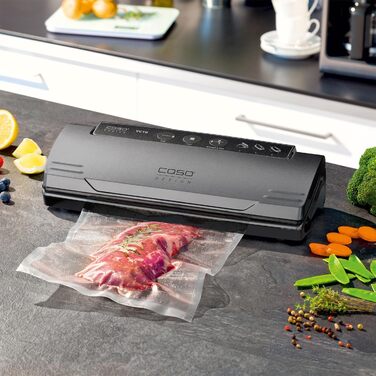 Вакууматор CASO VC 10 Plus Edition з набором аксесуарів, вакуумний пакувальник для продуктів, ширина шва 30 см, помпа 9 л/хв