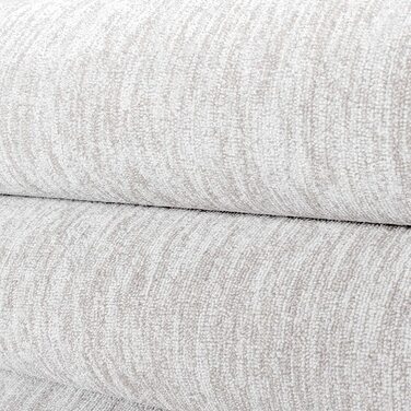 Килим з коротким ворсом, плоский тканий килим з петлями, легкий у догляді, для вітальні, спальні та дитячої, світло-сірий (кремовий, 280x370 см)