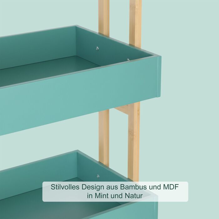 Сервісний столик Relaxdays на 4 ярусах з бамбука