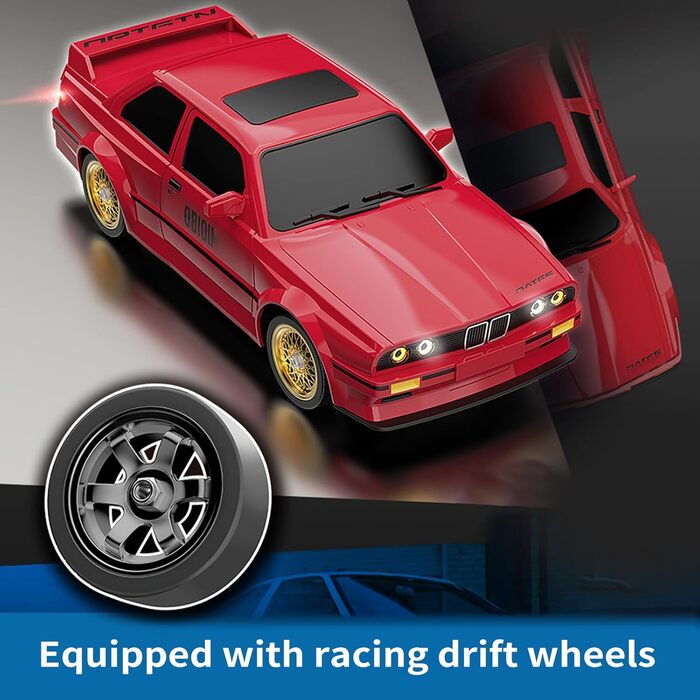 RC Дрифт-кар Drift Auto 1:16 2.4GHz, 4WD, червоний, зі світлодіодами, 3 батареї