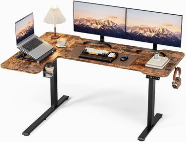 Регульований кутовий стіл Acrolix 150x100 см: електричний, для дому та офісу