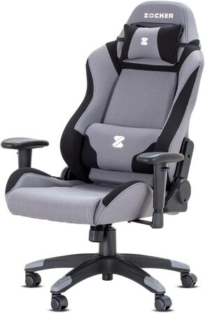 Обертове крісло сірого кольору, ергономічної форми зі спортивним дизайном, з подушками та товстою підкладкою для ще більшого комфорту, з навантаженням до 150 кг