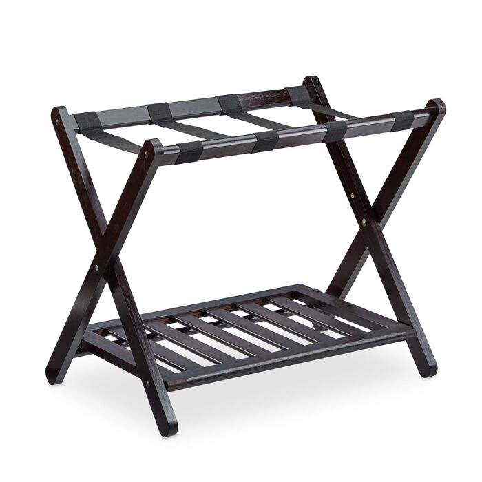 Підставка для валізи Relaxdays, складана, темно-коричнева