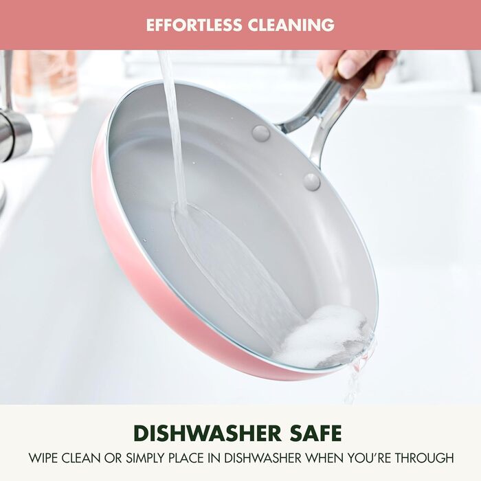 Набір кухонного посуду GreenPan Nova 10 предметів: каструлі, сковороди, кришки, аксесуари. Без PFAS, керамічне антипригарне покриття, колір Коралл