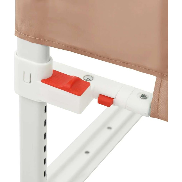 Бортик для ліжка дитячого vidaXL 200x25 см, бежевий (Taupe), захист від випадання, тканинний