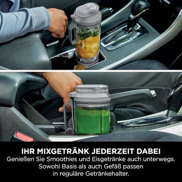 Портативний блендер Ninja Blast Max: 2 x 570 мл, акумуляторний, з чашею та кришкою, 3 функції, для смузі та протеїнових коктейлів, фіолетовий/сріблястий, BC251EULS