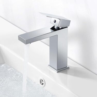 Змішувач для ванної кімнати на мийку, хромований, з висотою 164 мм, однорідний, з гарячою та холодною водою, G3/8