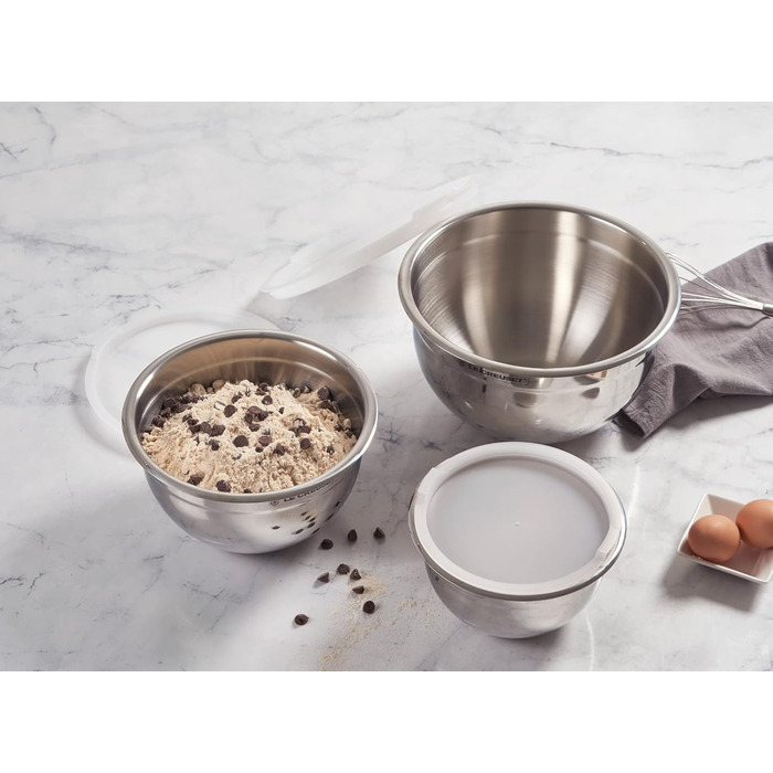 Набір мисок LE CREUSET з нержавіючої сталі (3 шт.) з кришкою, 41901000010000