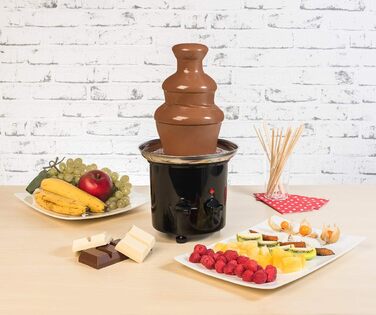 Шоколадний фонтан Rosenstein & Söhne з 2 рівнями, 275 Вт - для дому, шоколадне фондю