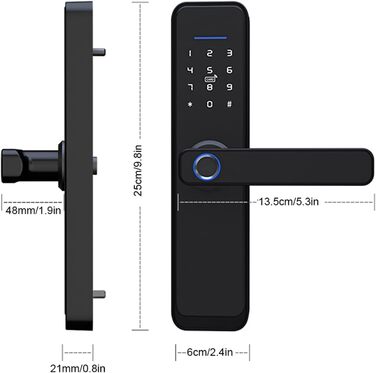 Розумний дверний замок відбиток пальця, пароль, IC-карта та ключ, захист від крадіжки для дому та офісу