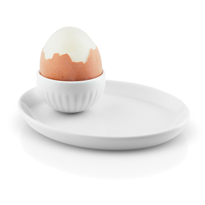 Миска для яєць і блюдце 3,5х10,5х12,5 см біла Legio Nova Eva Solo