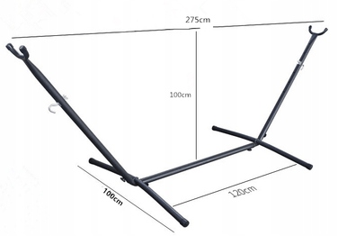 Гамак з стійкою Italform, багатоколірний, навантаження до 150 кг, 260 x 150 см