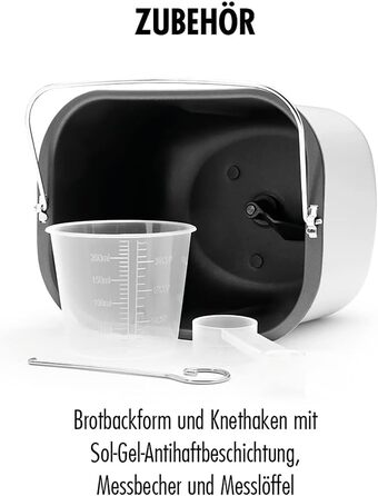 Професійний хлібопекарський автомат Design Brotbackautomat Pro, чорний/сріблястий