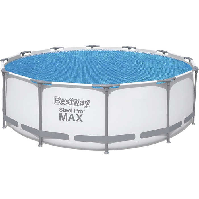Каркасний басейн Bestway Steel Pro MAX Комплектація з фільтруючим насосом Ø Wood Look (морений дуб), круглий (366 х 100 см, комплект з ґрунтовим листом)