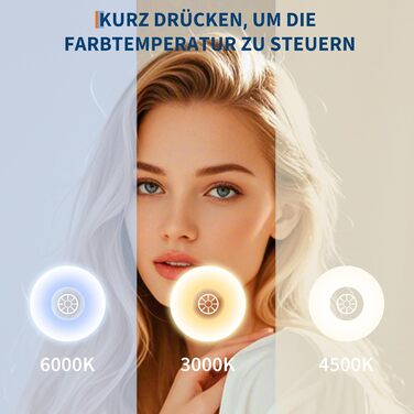 Дзеркало для ванної кімнати Porto Alegre з підсвічуванням, 60x80 см, протизапітніння, 3 кольори світла, регулювання яскравості, LED, сенсорне керування, прямокутне