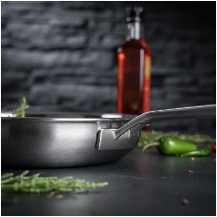 Сковорода KUHN RIKON CULINARY Fiveply 28 см, нержавіюча сталь, без антипригарного покриття, 5-шарове покриття