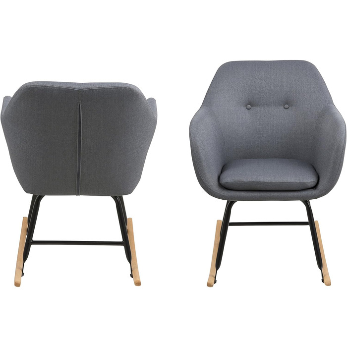 Крісло-гойдалка AC Design Furniture Wendy, метал, сірий (темно-сірий), 57x71x81 см