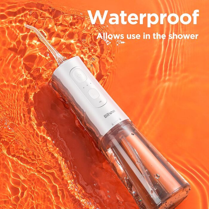 Комбінований набір: Іригатор для рота та електрична зубна щітка Bitvae, 3 режими & 5 рівнів тиску, бездротовий, з 4 насадками для щітки та 4 насадками для іригатора, чорний