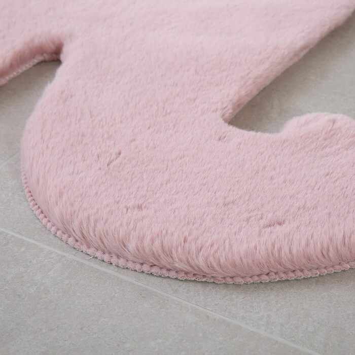 Дитячий килимок SIMPEX Shaggy Elephant Shape 80 х 100 см Pink Runner - Kuntsfur Килимок для дитячої Ігровий килимок антиалергенний і екстра м'який - Килимки для дитячої кімнати для хлопчика і дівчинки Дитячий килимок
