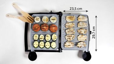 Електрогриль Cecotec Rock'n Grill 2000 з антипригарним покриттям RockStone, 2000 Вт, нержавіюча сталь та пластик