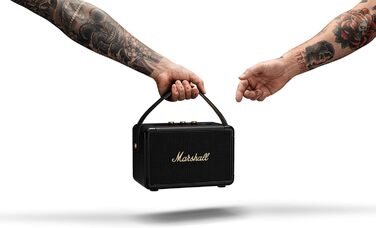 Портативна Bluetooth колонка Marshall Kilburn II, водостійка, чорна з латунню