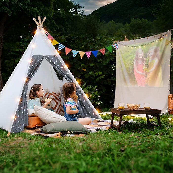 Дитячий намет-халатка Tipi для гри в приміщенні та на вулиці. Ігровий намет-халатка для хлопчиків та дівчаток з сумкою для зберігання, ігровий будиночок з вікнами. Чудовий подарунок! (Сірий)