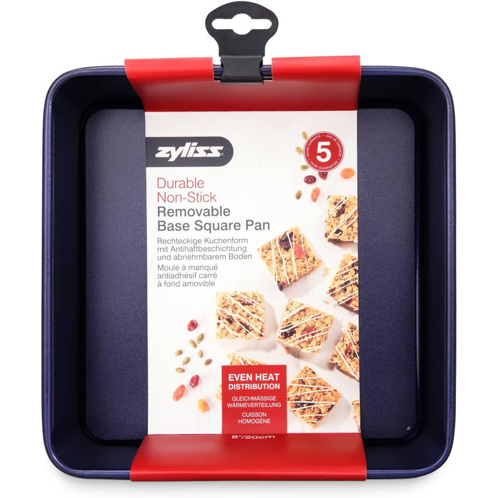 Форма для випічки Zyliss E980194 Springform, з антипригарним покриттям, з вуглецевої сталі, темно-синього кольору, з плоскою основою, для маленьких тортів, з гарантією 5 років