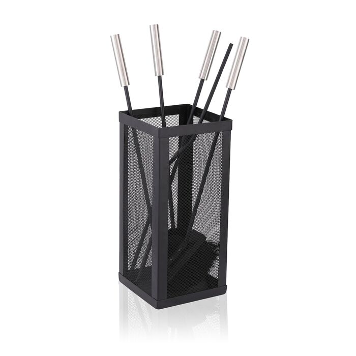 Набір для каміну Relaxdays, 5 предметів, ручки з нержавіючої сталі