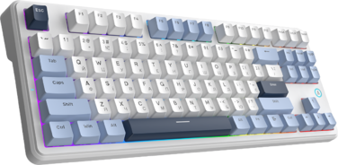 Дротова механічна клавіатура Ajazz AK870 V2 Flying Fish Switches White (AK870-V2-FF-BWB)