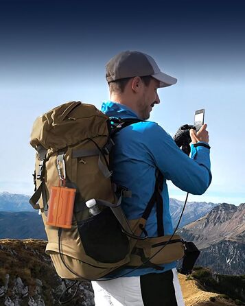 EasyAcc Портативний акумуляторний гріє рука, чорний - великий (помаранчевий)