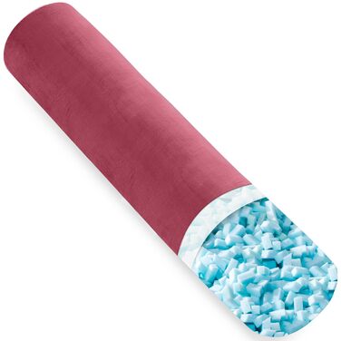 Подушка для сну на все тіло AS AWESLING з ефектом пам'яті (Memory Foam), 120 x 20 см, бордовий колір, з чохлом